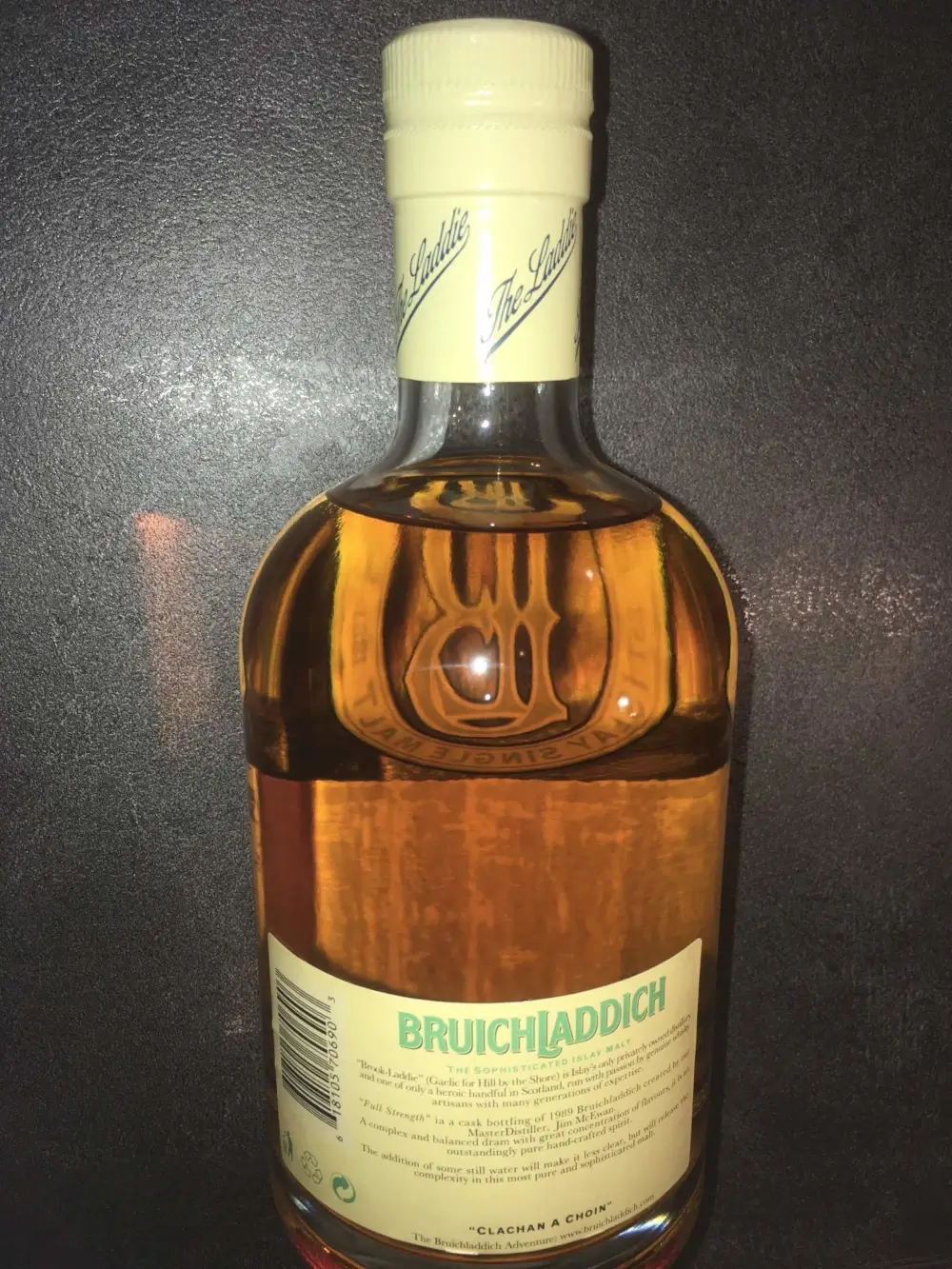 1989 Bruichladdich Full Strength Single Malt Scotch Whisky – Bild 2