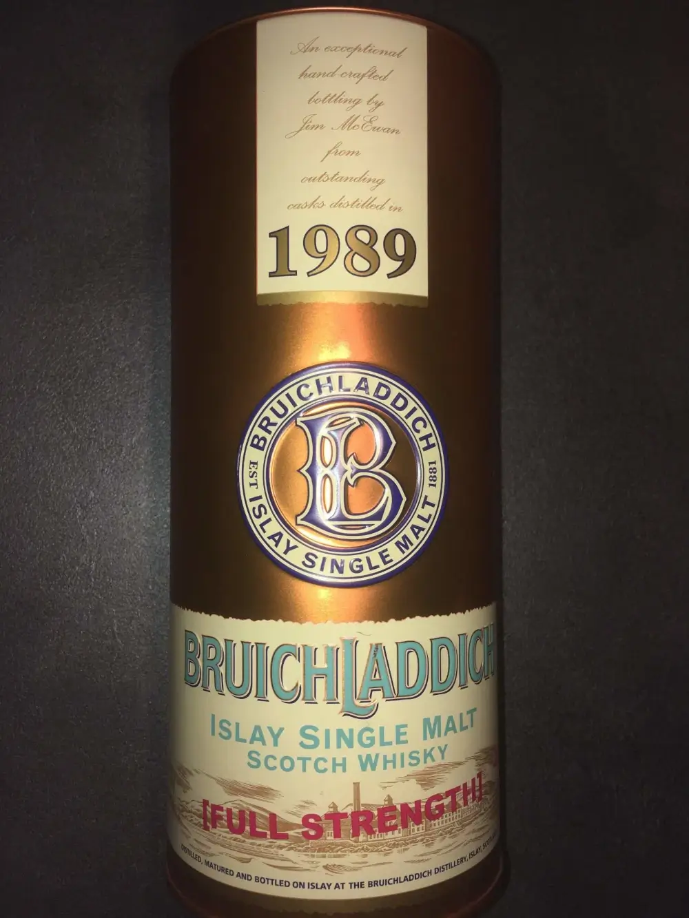 1989 Bruichladdich Full Strength Single Malt Scotch Whisky – Bild 3