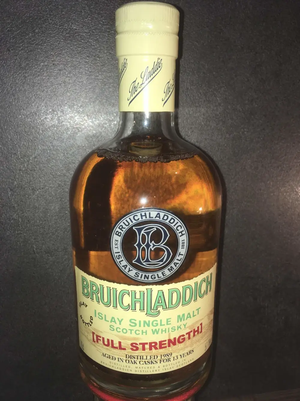 1989 Bruichladdich Full Strength Single Malt Scotch Whisky